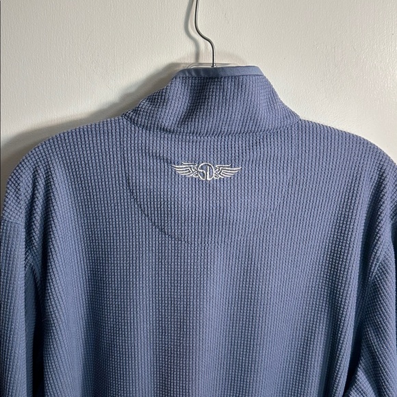 Straight Down Golf Whistling Straights Blue Waffle Quarter Zip Men’s size Large - Picture 5 of 6